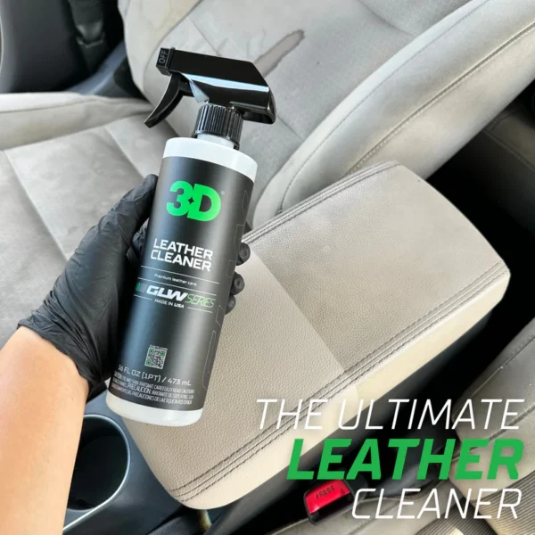 ⁦חומר ניקוי לעור פלסטיק וויניל 3D 348 <BR> GLW LEATHER CLEANER⁩ – תמונה ⁦4⁩