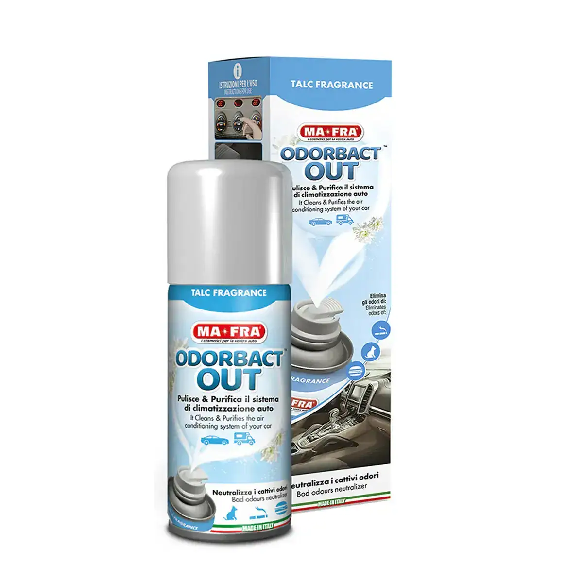 רימון ריח לרכב בניחוח טאלק <BR> ODORBACT OUT TALC